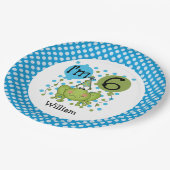 ブルーフロッグ6th誕生日紙プレート ペーパープレート (アングル)