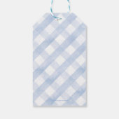 ブルーフロッピーバニーベビーシャワーギフトラベルfor Boy ギフトタグ (裏面)