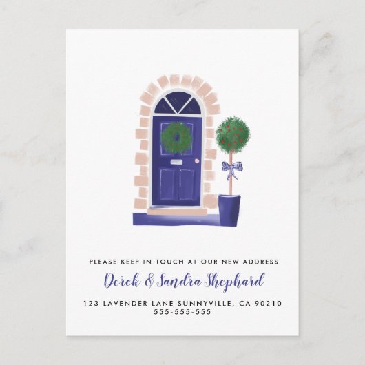 ブルーフロントドア移動した住所の変更 案内ポストカード (正面)