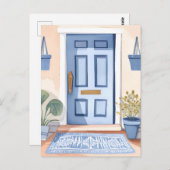 ブルーフロントドア | ニューハウスウォーター絵を描カラー ポストカード (正面/裏面)