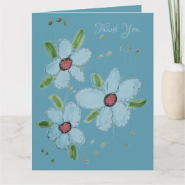 ブルーフローズンサンキュー カード