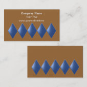 ブルーフローティングダイアモンズ名刺 名刺 (正面/裏面)