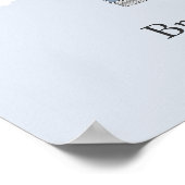 ブルーフローティングホーム指紋認証ゲストブック ポスター (角)