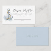 ブルーフローラいかり航海のおむつラッフルカード プレイスカード (正面/裏面)