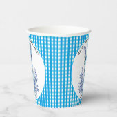 ブルーフローラうさぎ1歳子供へ誕生日 紙コップ (右)