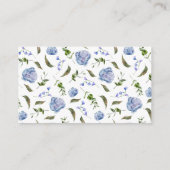 ブルーフローラおむつラッフルチケット エンクロージャーカード (裏面)