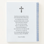 ブルーフローラお祝いオブライフ葬儀ゲストブック ノートブック (裏面)