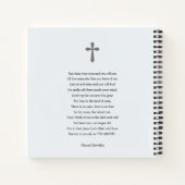 ブルーフローラお祝いオブライフ葬儀ゲストブック ノートブック (裏面)