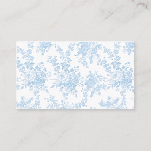 ブルーフローラかわいいボウタイブック男の赤ちゃんシャワー エンクロージャーカード (裏面)