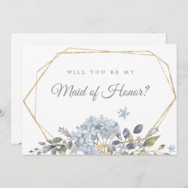 ブルーフローラが私のメイド・オブ・オーナー（花嫁付き添い人） 招待状