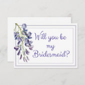 ブルーフローラが私の花嫁カードになるかな 招待状 (正面/裏面)