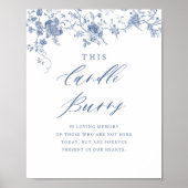 ブルーフローラこのキャンドル結婚は記念碑を燃やす ポスター (正面)