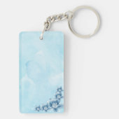 ブルーフローラアクリルチャーム キーホルダー (裏面)