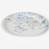 ブルーフローラアジサイ植物学開花バプテスマ ペーパープレート (アングル)