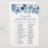 ブルーフローラアラウンドザワールドブライダルシャワー 便箋 (正面/裏面)