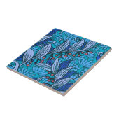 ブルーフローラアンティークボーモダンホ タイル (側面)