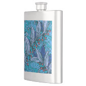 ブルーフローラアンティークボーモダンホ フラスク (左)