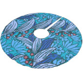 ブルーフローラアンティークボーモダンホ ブラッシュドポリエステルツリースカート (アングル)