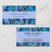 ブルーフローラアンティークボーモダンホ 名刺 (正面/裏面)