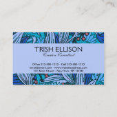 ブルーフローラアンティークボーモダンホ 名刺 (裏面)