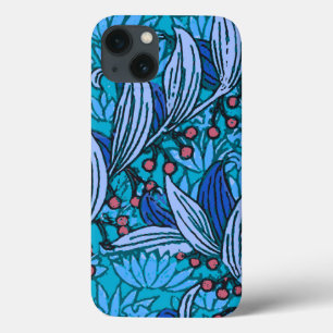 ブルーフローラアンティークボーモダンホ iPhone 13ケース