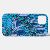 ブルーフローラアンティークボーモダンホ Case-Mate iPhoneケース (裏面 (横))