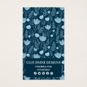 ブルーフローラアーチイヤリングジュエリー表示カード (裏面)