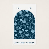 ブルーフローラアーチイヤリングジュエリー表示カード (正面)