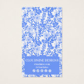 ブルーフローラアーチイヤリングジュエリー表示カード (裏面)