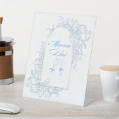 ブルーフローラアーチフレームミモサバー標識 台座サイン (インサイチュ)