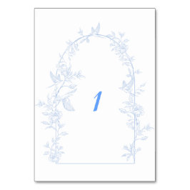 ブルーフローラアーチフレーム結婚ズ テーブルナンバー