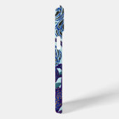 ブルーフローラアールデコプリント再生byセギー Case-Mate iPhoneケース (裏面 / 右)