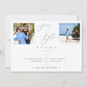 ブルーフローライズ2枚の写真洗練さ結婚れた (正面)