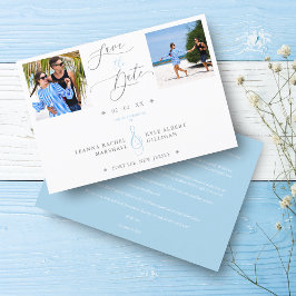 ブルーフローライズ2枚の写真洗練さ結婚れた