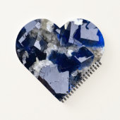 ブルーフローライトクリスタルノートハートバレンタイン ノートブック (裏面)