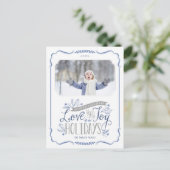 ブルーフローラウィムシーホリデーフォトポストカード シーズンポストカード (スタンド正面)