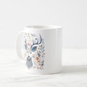 ブルーフローラウィンタースタッグマグ コーヒーマグカップ (正面左)