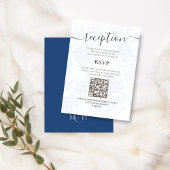 ブルーフローラウェディングレセプション詳細 エンクロージャーカード