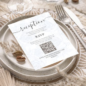 ブルーフローラウェディングレセプション詳細 エンクロージャーカード