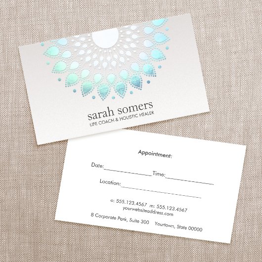 ブルーフローラウェルネス&ホリスティック健康アポイントメント 予約カード