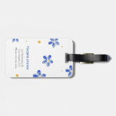ブルーフローラウォーターカラーグランマ ラゲッジタグ (裏面横)
