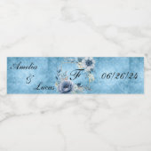 ブルーフローラウォーターボトルラップ ペットボトルラベル (シングルラベル)