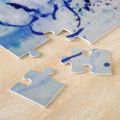 ブルーフローラウーマンパズルファンタジー ジグソーパズル (側面)