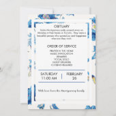 ブルーフローラエッジ葬儀プログラム 招待状 (裏面)