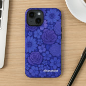 ブルーフローラエレガント植物学 Case-Mate iPhoneケース