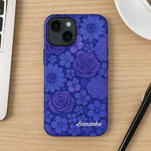 ブルーフローラエレガント植物学 Case-Mate iPhone 14ケース