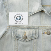 ブルーフローラカスタムモノグラム – 文字O 名札 (インサイチュ)