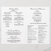 ブルーフローラカソリックラテンマス結婚式 プログラム (裏面)