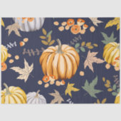 ブルーフローラカボチャティッシュペーパー |ティッシュペーパー 薄葉紙 (正面)