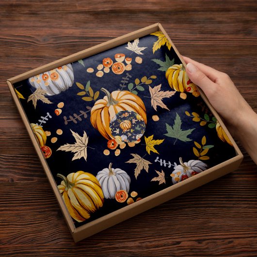 ブルーフローラカボチャティッシュペーパー |ティッシュペーパー 薄葉紙